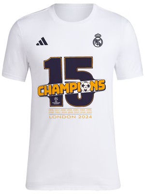 Real madrid champions 15 jersey white soccer uniform men's sportswear football shirt 2024-2025